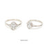 Bezel Set Oval Lab Grown Diamond Trilogy Ring